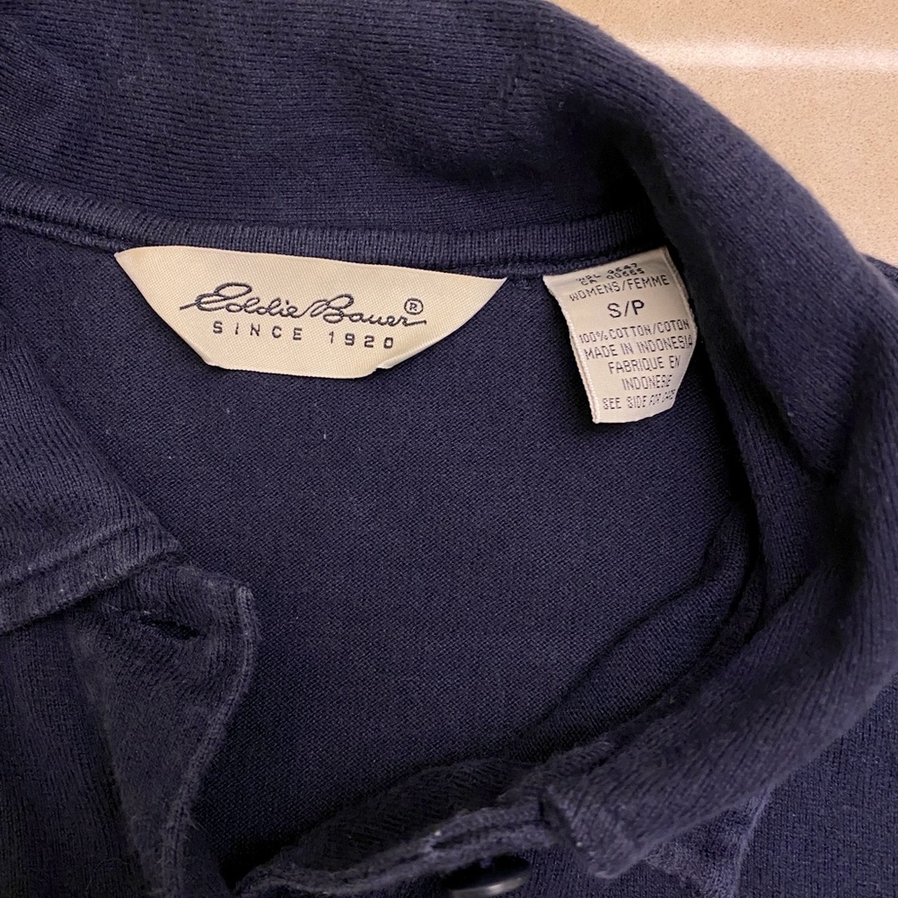 Eddie Bauer 90’s simple button down dress in navy blue - cotton - size SP - Picture 6 of 6